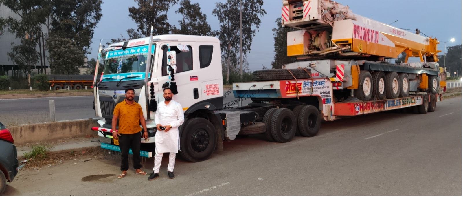 Crawler crane transportation